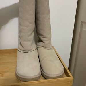 UGG Women's Beige Quilted Winter Boots